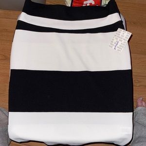 Black and White Pencil Skirt